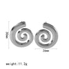 Wholesale Women's Geometric Spiral Stainless Steel Electroplated Earrings