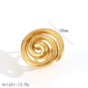 Wholesale Women's Geometric Spiral Stainless Steel Electroplated Earrings