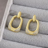 Wholesale Women's Geometric Square Copper Earrings With Electroplating