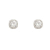 Wholesale Women's Geometric Square Copper 925 Silver Electroplated Zircon Earrings