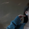 Wholesale Women's Geometric Square Copper 925 Silver Electroplated Zircon Earrings