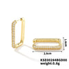 Wholesale Women's Geometric Square Copper Zirconia Earrings
