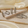 Wholesale Women's Geometric Square Copper Zirconia Earrings