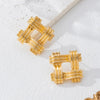 Wholesale Women's Geometric Square Electroplated Alloy Earrings Fashion Accessories