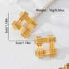 Wholesale Women's Geometric Square Electroplated Alloy Earrings Fashion Accessories
