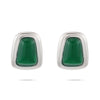 Wholesale Women's Geometric Square Inlaid Zircon Electroplated Stainless Steel Stud Earrings