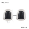 Wholesale Women's Geometric Square Inlaid Zircon Electroplated Stainless Steel Stud Earrings