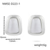Wholesale Women's Geometric Square Inlaid Zircon Electroplated Stainless Steel Stud Earrings
