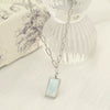 Wholesale Women's Geometric Square Shell 316L Stainless Steel Gold Plated Pendant Necklace