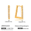 Wholesale Women's Geometric Square Stainless Steel Electroplated Earrings