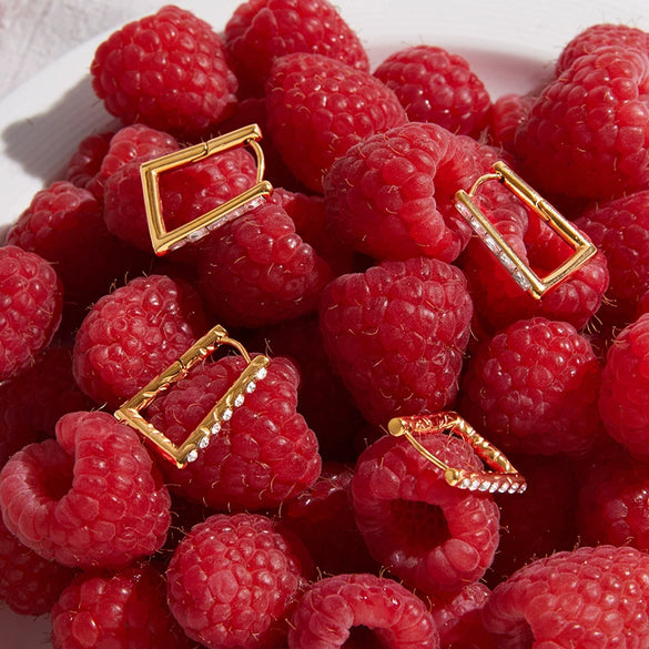 Wholesale Women's Geometric Square Stainless Steel Electroplated Earrings