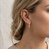 Wholesale Women's Geometric Square Stainless Steel Electroplated Earrings