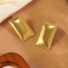 Wholesale Women's Geometric Square Stamped Stainless Steel Earrings Chic Style