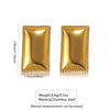 Wholesale Women's Geometric Square Stamped Stainless Steel Earrings Chic Style
