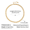 Wholesale Women's Geometric Stacked Chain Necklace Handmade Stainless Steel With 18K Real Gold Pvd Furnace Vacuum Plating