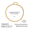 Wholesale Women's Geometric Stacked Chain Necklace Handmade Stainless Steel With 18K Real Gold Pvd Furnace Vacuum Plating