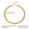 Wholesale Women's Geometric Stacked Chain Necklace Handmade Stainless Steel With 18K Real Gold Pvd Furnace Vacuum Plating