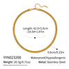Wholesale Women's Geometric Stacked Chain Necklace Handmade Stainless Steel With 18K Real Gold Pvd Furnace Vacuum Plating