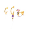 Wholesale Women's Geometric Stacking Earrings Copper 925 Silver Electroplated
