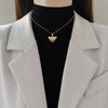 Wholesale Women's Geometric Stainless Steel And Copper Electroplated Necklace