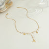 Wholesale Women's Geometric Stainless Steel And 18K Electroplated Necklace For Light Luxury Niche Jewelry
