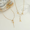 Wholesale Women's Geometric Stainless Steel And 18K Electroplated Necklace For Light Luxury Niche Jewelry