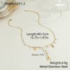 Wholesale Women's Geometric Stainless Steel And 18K Electroplated Necklace For Light Luxury Niche Jewelry