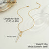 Wholesale Women's Geometric Stainless Steel And 18K Electroplated Necklace For Light Luxury Niche Jewelry