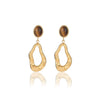 Wholesale Women's Geometric Stainless Steel And 18K Gold Electroplated Earrings