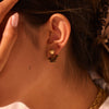 Wholesale Women's Geometric Stainless Steel And 18K Gold Electroplated Earrings