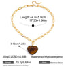 Wholesale Women's Geometric Stainless Steel And Resin Electroplated Pendant Necklace