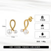 Wholesale Women's Geometric Stainless Steel And 925 Silver Electroplated Cross Pearl Earrings