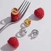 Wholesale Women's Geometric Stainless Steel And Titanium Steel Ear Clip Earrings With Vacuum Real Gold Plating