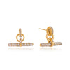 Wholesale Women's Geometric Stainless Steel And Titanium Steel Earrings With Pvd Furnace Vacuum Real Gold Plating
