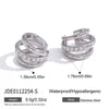 Wholesale Women's Geometric Stainless Steel And Titanium Steel Earrings With Pvd Furnace Vacuum Real Gold Plating