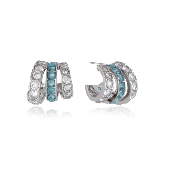 Wholesale Women's Geometric Stainless Steel And Titanium Steel Earrings With Pvd Furnace Vacuum Real Gold Plating