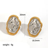 Wholesale Women's Geometric Stainless Steel And Titanium Steel Earrings With Pvd Furnace Vacuum Real Gold Plating