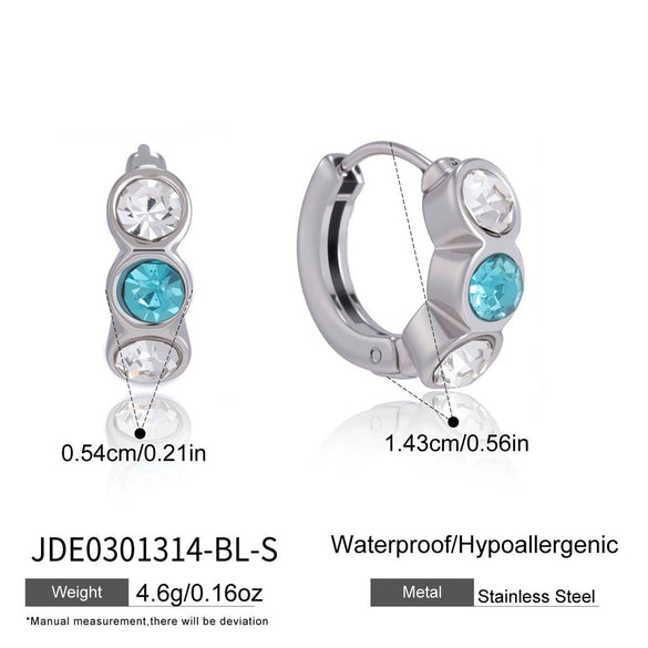 Wholesale Women's Geometric Stainless Steel And Titanium Steel Earrings With Pvd Furnace Vacuum Real Gold Plating
