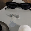 Wholesale Women's Geometric Stainless Steel And Titanium Steel Earrings With Pvd Furnace Vacuum Real Gold Plating