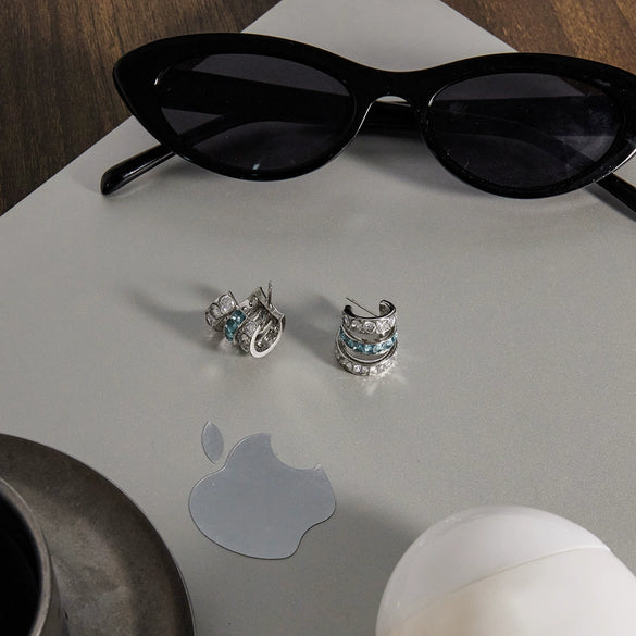 Wholesale Women's Geometric Stainless Steel And Titanium Steel Earrings With Pvd Furnace Vacuum Real Gold Plating