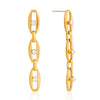 Wholesale Women's Geometric Stainless Steel And Titanium Steel Earrings With Pvd Furnace Vacuum Real Gold Plating
