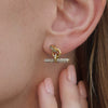 Wholesale Women's Geometric Stainless Steel And Titanium Steel Earrings With Pvd Furnace Vacuum Real Gold Plating
