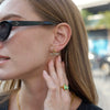 Wholesale Women's Geometric Stainless Steel And Titanium Steel Earrings With Pvd Furnace Vacuum Real Gold Plating
