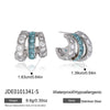 Wholesale Women's Geometric Stainless Steel And Titanium Steel Earrings With Pvd Furnace Vacuum Real Gold Plating