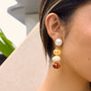 Wholesale Women's Geometric Stainless Steel And Titanium Steel Earrings With Pvd Furnace Vacuum Real Gold Plating