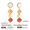 Wholesale Women's Geometric Stainless Steel And Titanium Steel Earrings With Pvd Furnace Vacuum Real Gold Plating