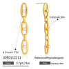 Wholesale Women's Geometric Stainless Steel And Titanium Steel Earrings With Pvd Furnace Vacuum Real Gold Plating