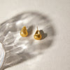 Wholesale Women's Geometric Stainless Steel And Titanium Steel Earrings With Vacuum Real Gold Plating In Pvd Furnace