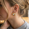 Wholesale Women's Geometric Stainless Steel And Titanium Steel Earrings With Vacuum Real Gold Plating In Pvd Furnace