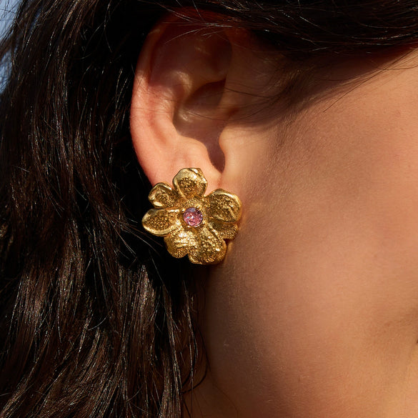 Wholesale Women's Geometric Stainless Steel And Titanium Steel Earrings With Vacuum Real Gold Plating In Pvd Furnace